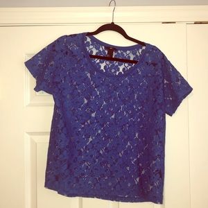 H&M lace short sleeve top